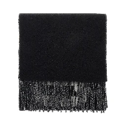 Jacquard logo wool scarf
