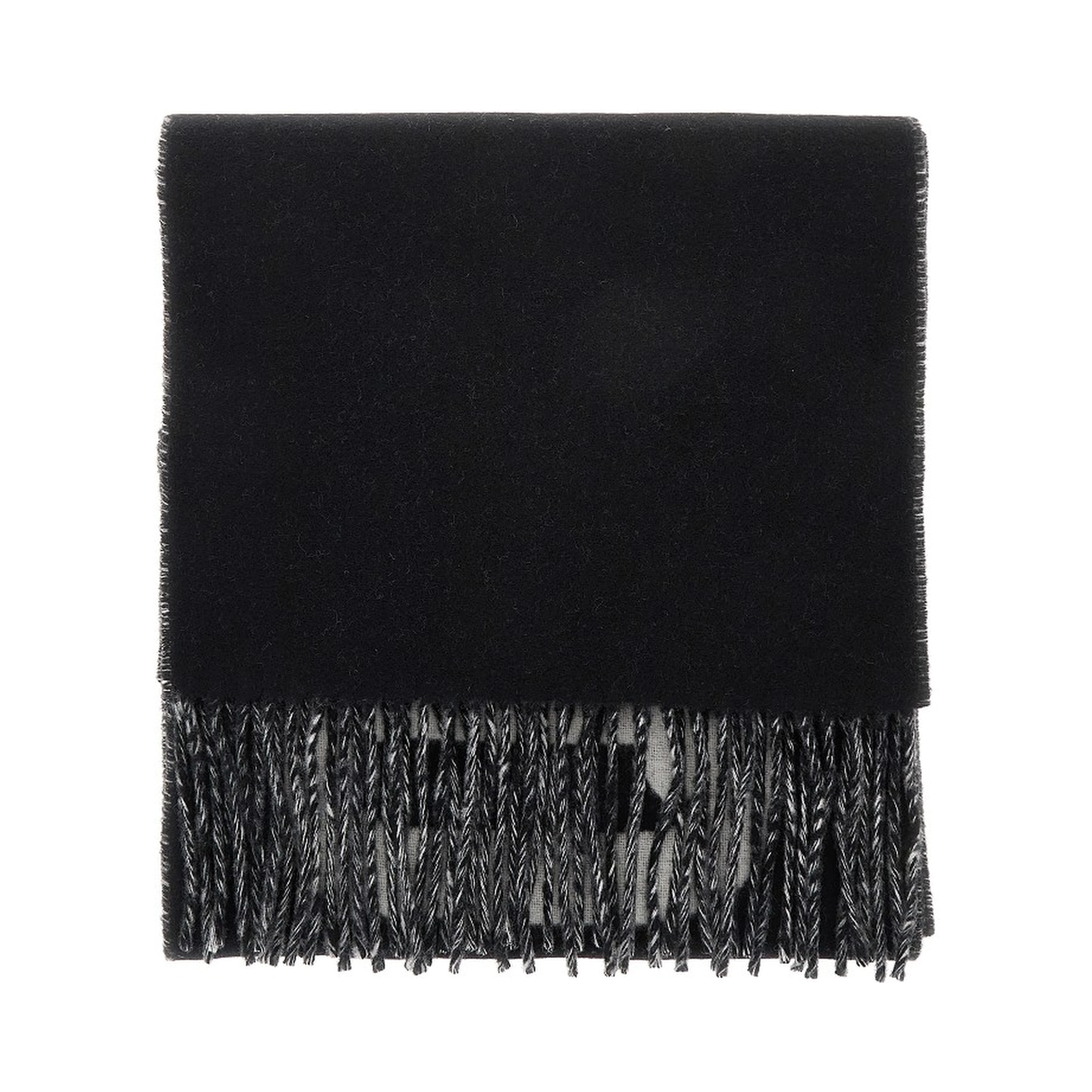 Jacquard logo wool scarf
