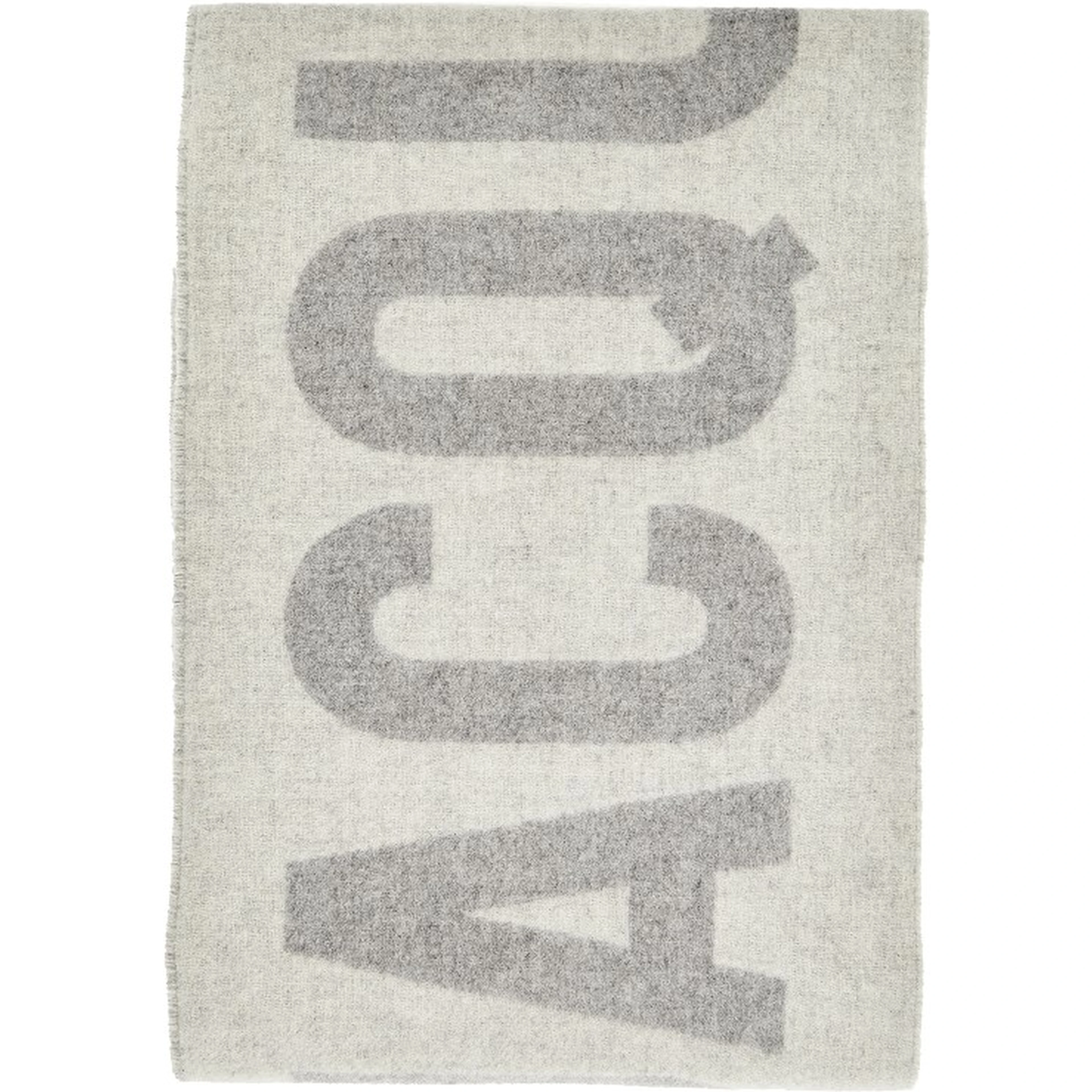 Jacquard logo wool scarf