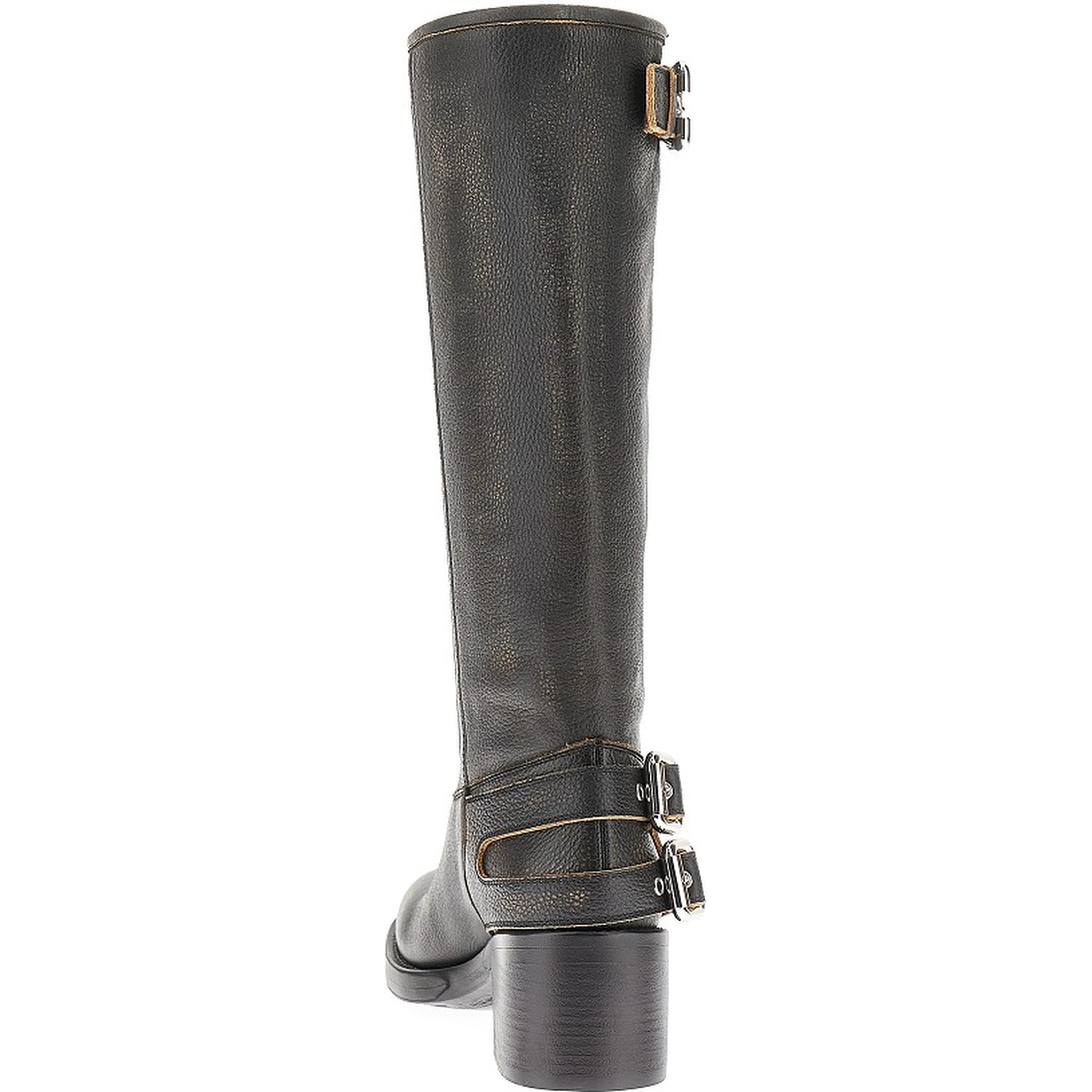 'Dakota' grained leather boots