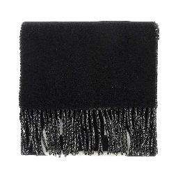 Jacquard logo wool scarf