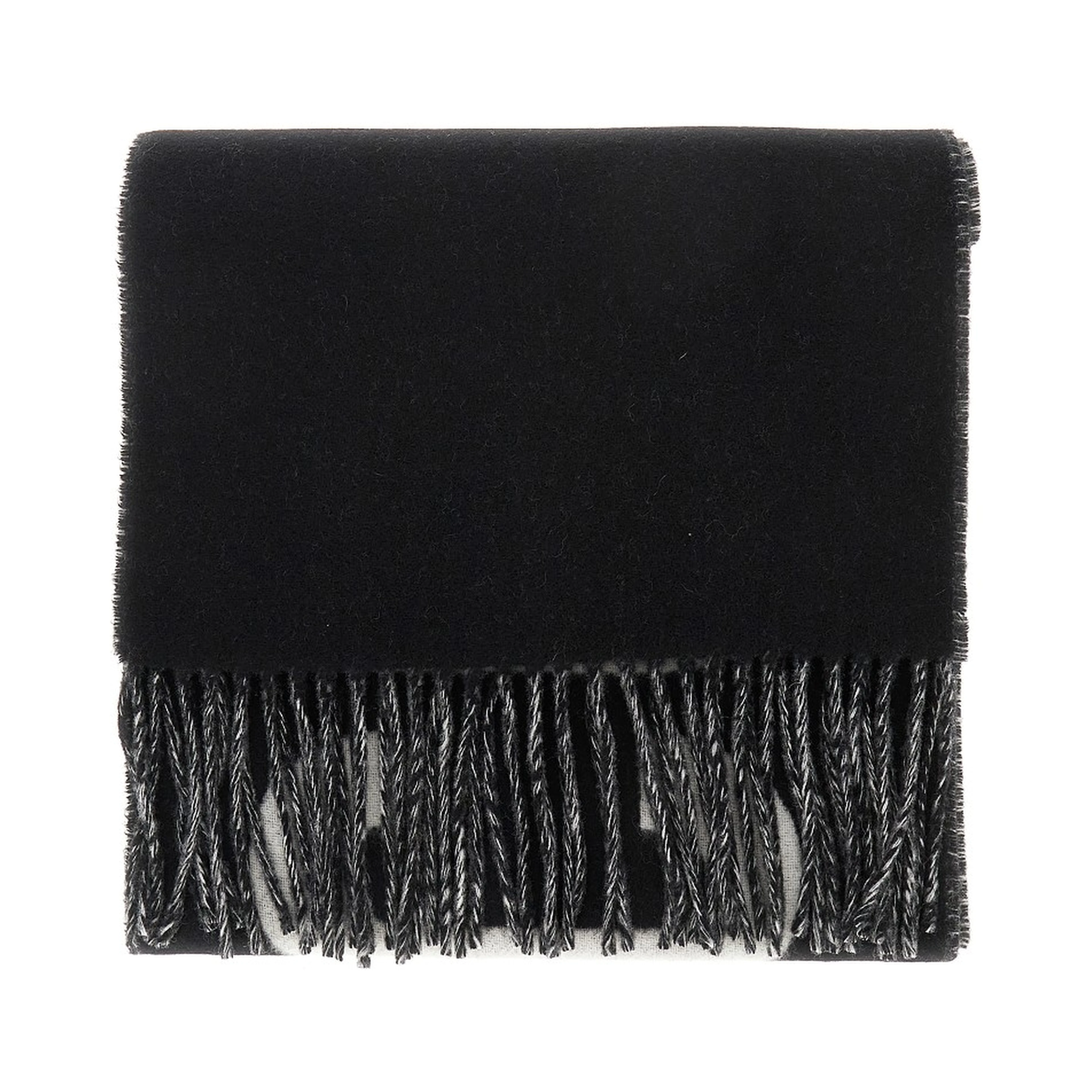 Jacquard logo wool scarf