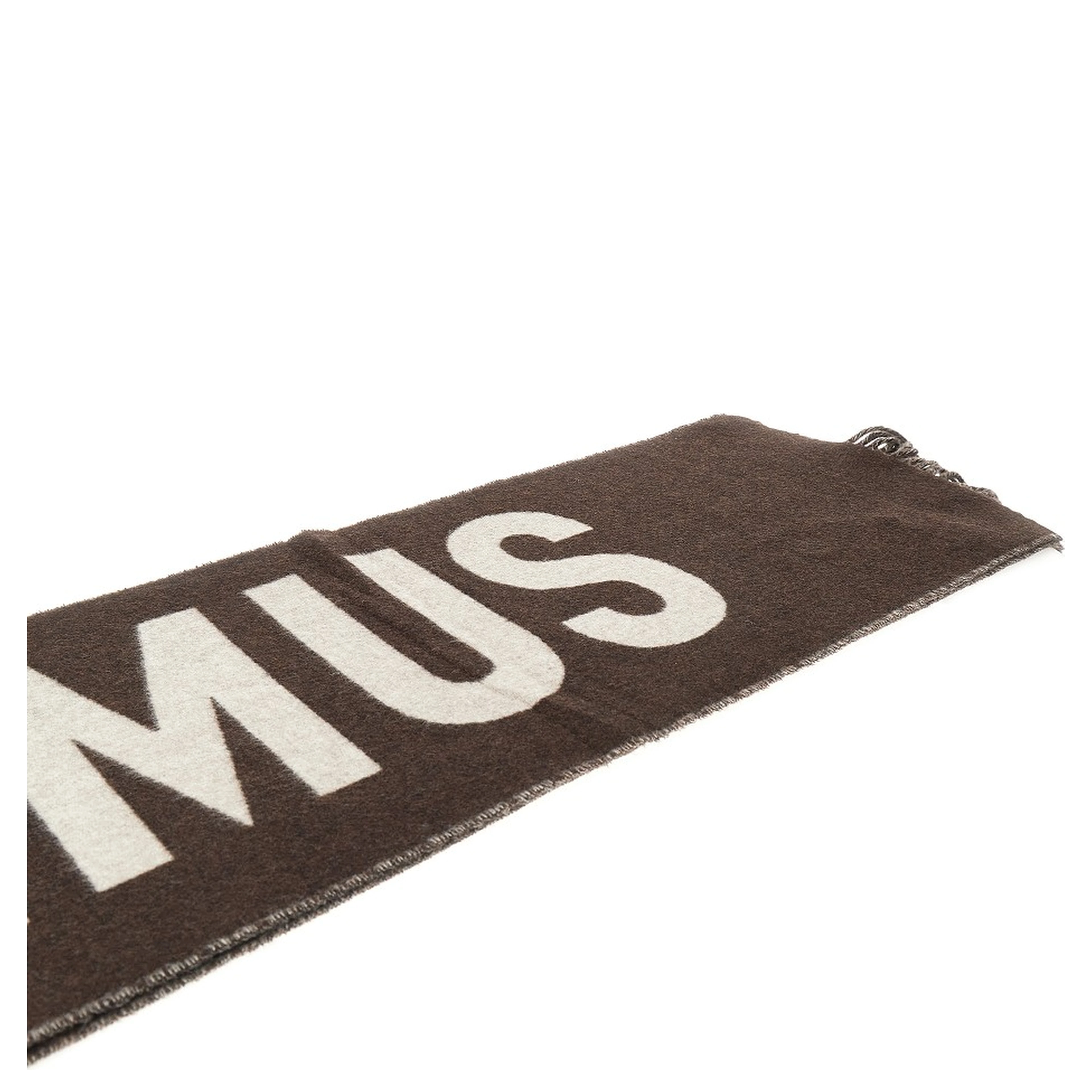 Jacquard logo wool scarf