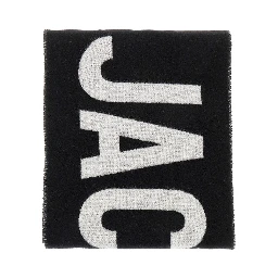 Jacquard logo wool scarf
