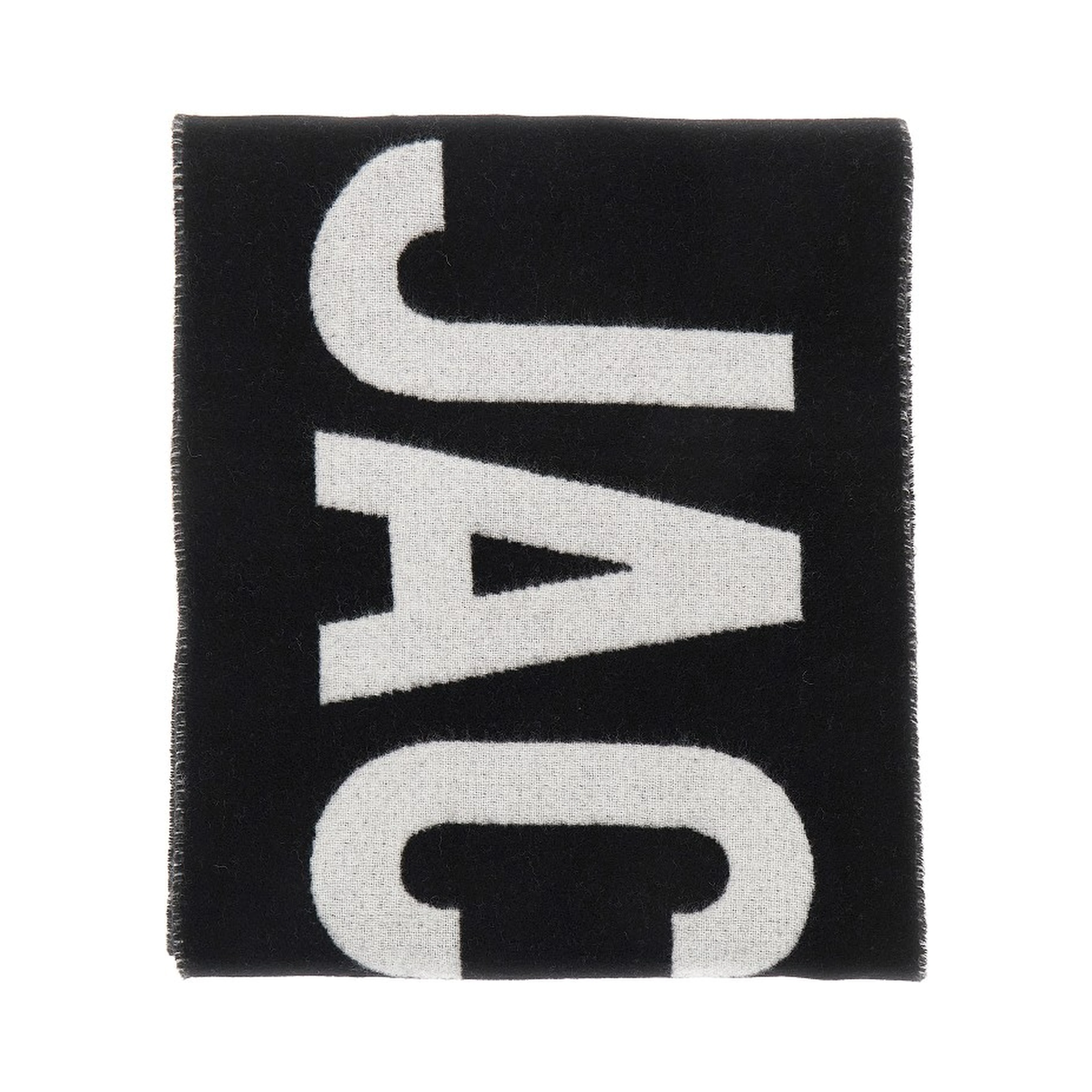Jacquard logo wool scarf