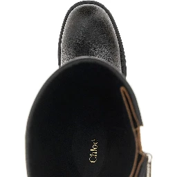 'Dakota' grained leather boots