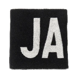Jacquard logo wool scarf