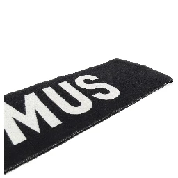 Jacquard logo wool scarf