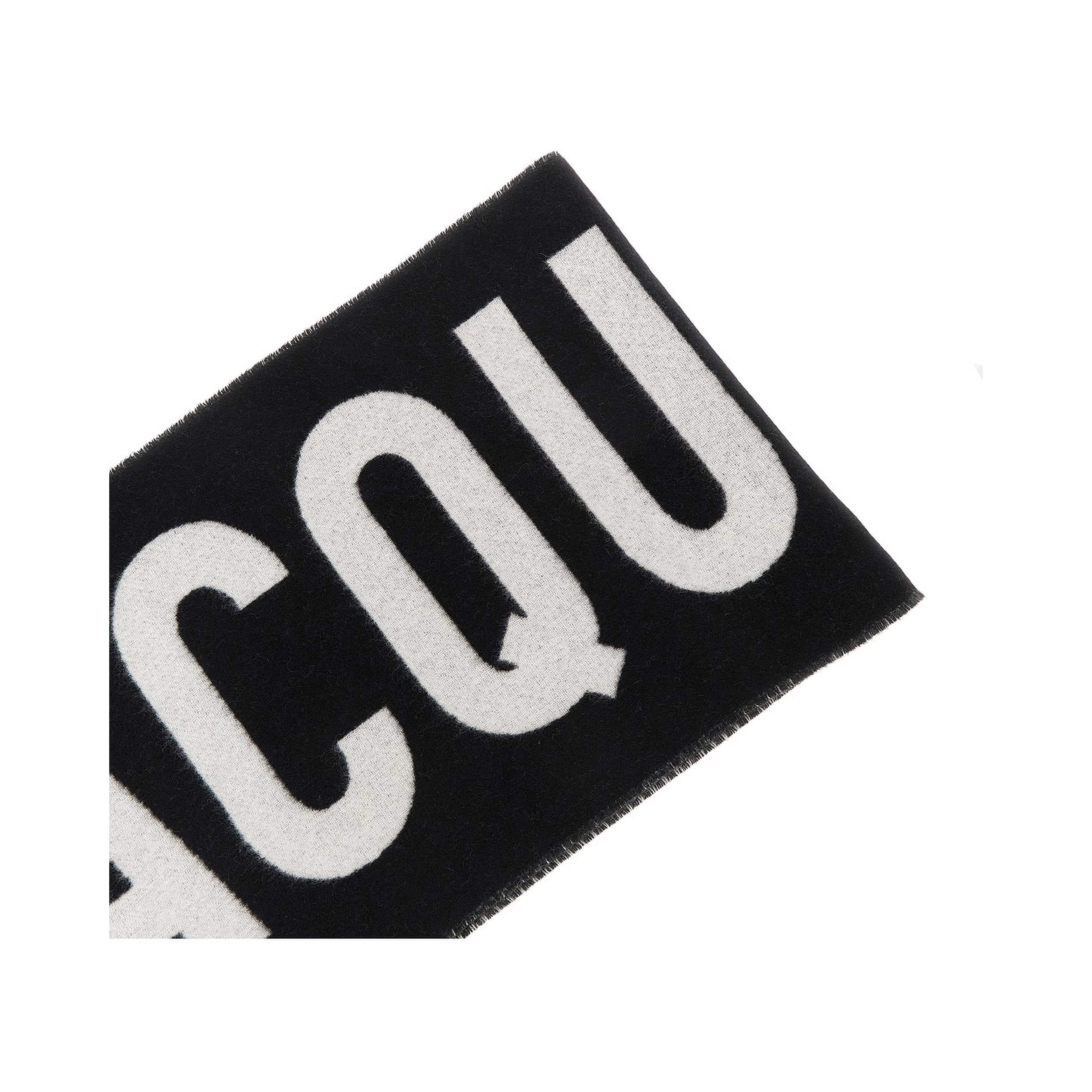 Jacquard logo wool scarf