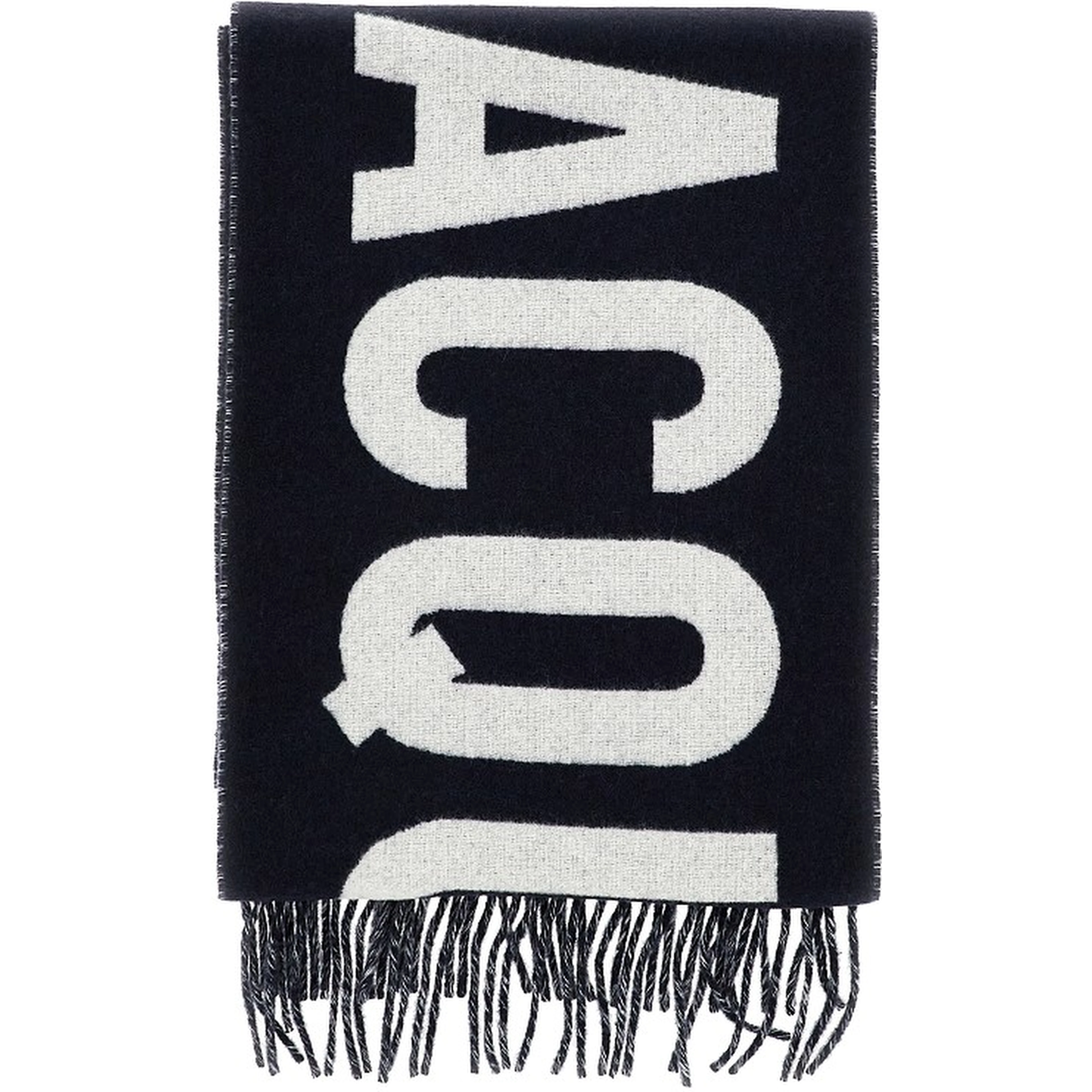 Jacquard logo wool scarf