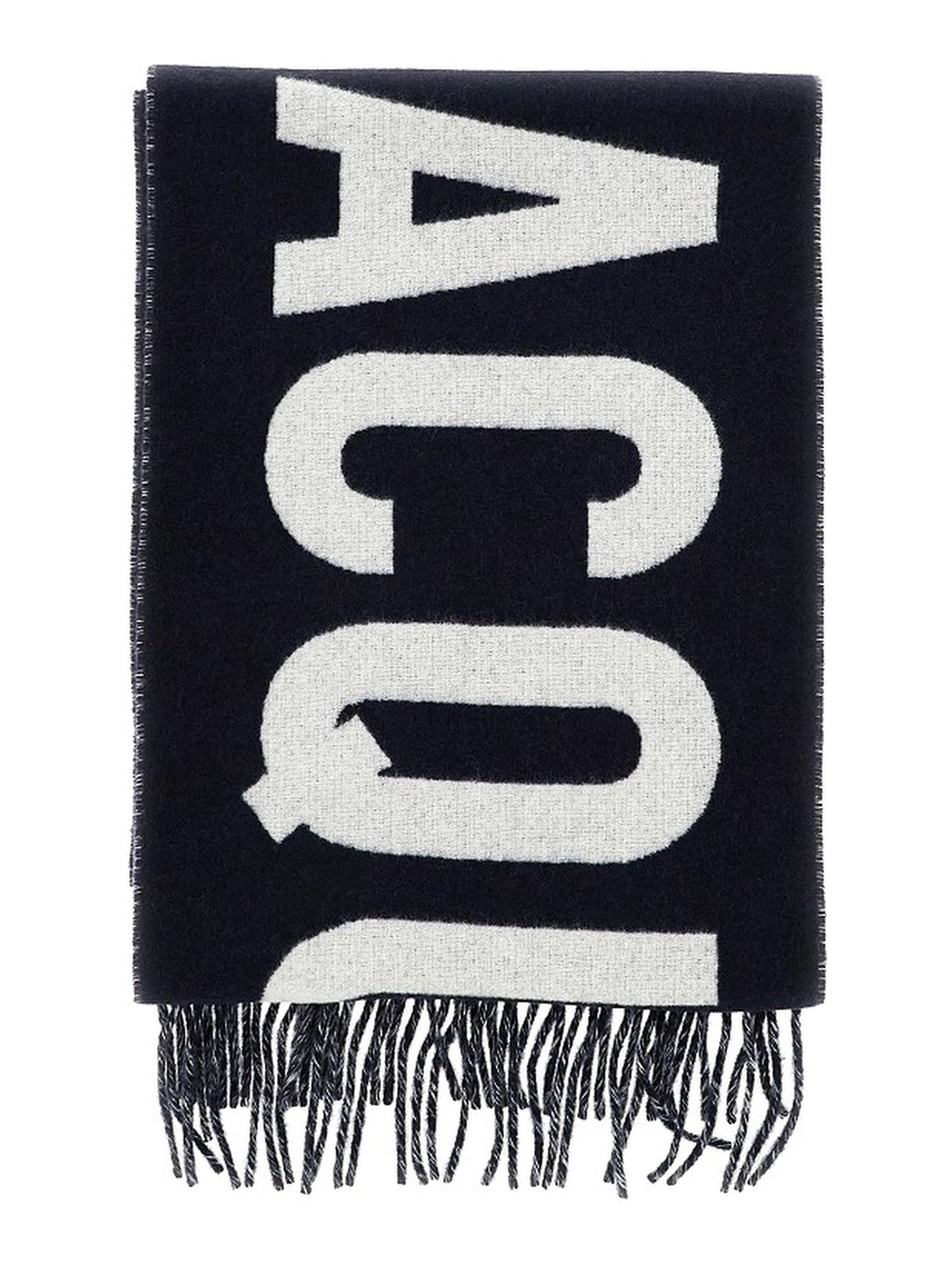 Jacquard logo wool scarf