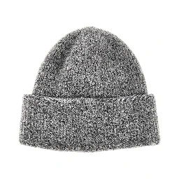 Knitted beanie hat with gros-grain logo