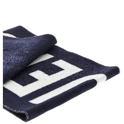 Jacquard logo wool scarf