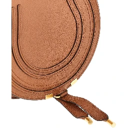 Grained leather 'Marcie' saddle bag