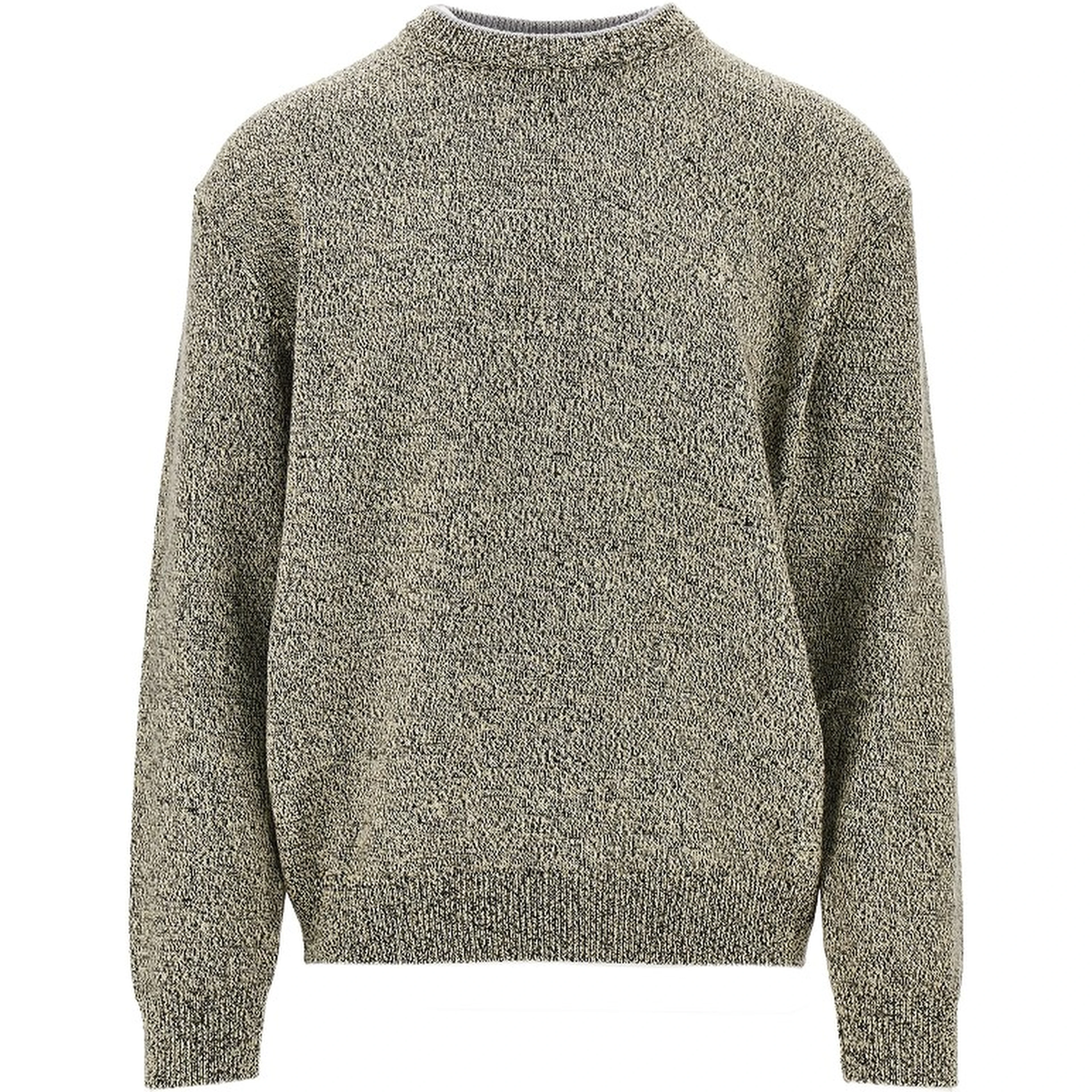 Merino wool sweater with logo intarsia