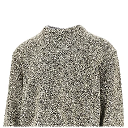 Merino wool sweater with logo intarsia