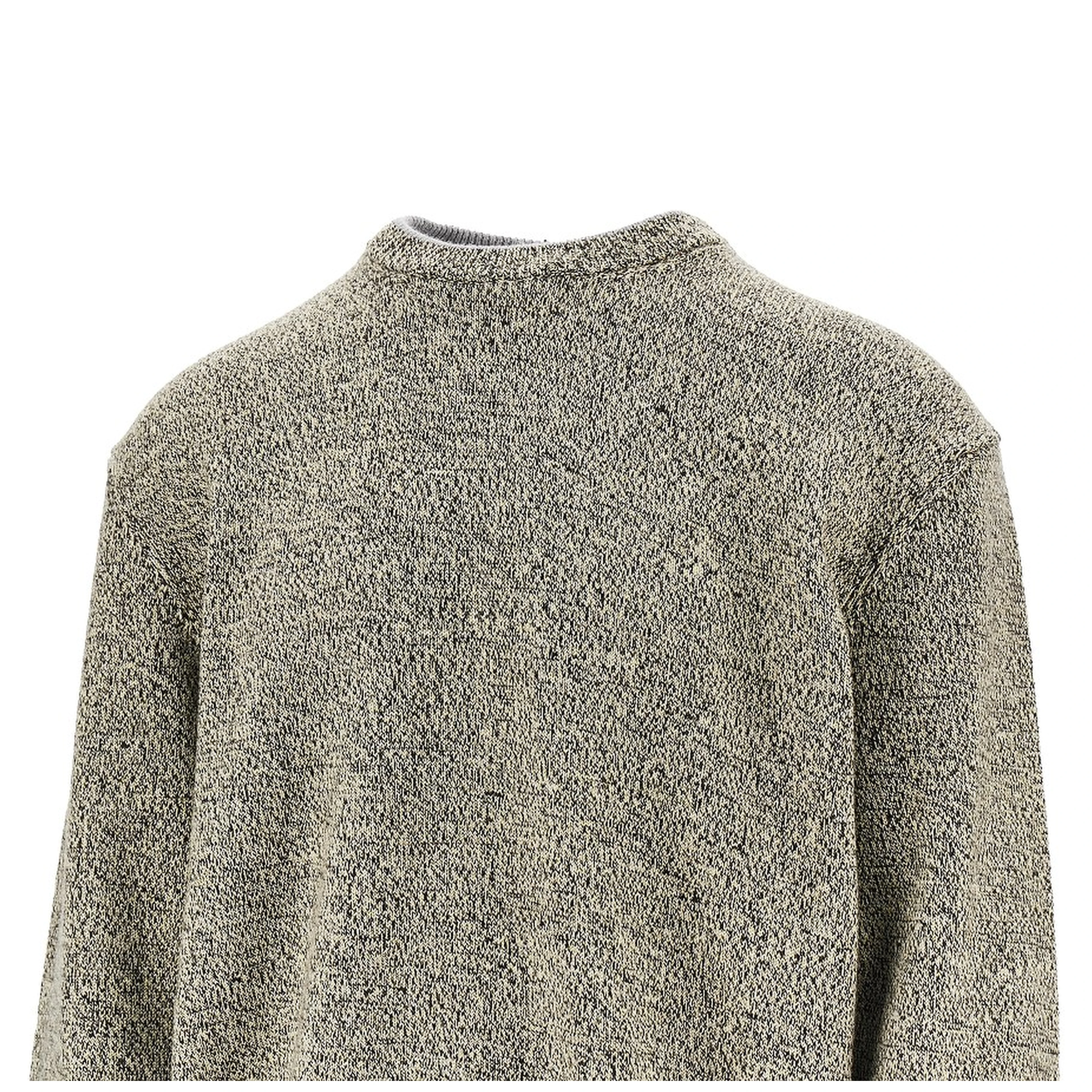 Merino wool sweater with logo intarsia
