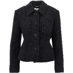 Bouclé wool Slim Fit jacket