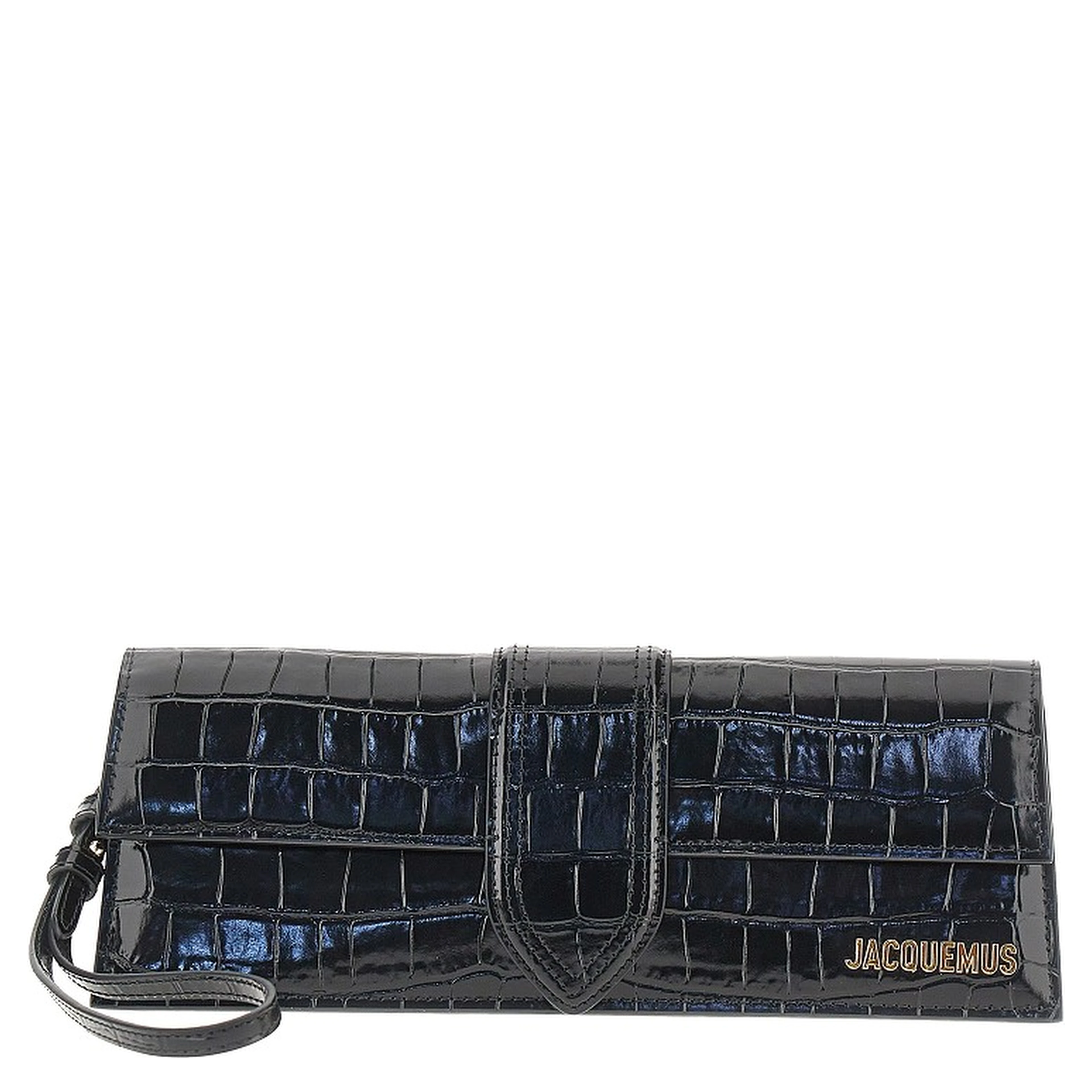 Croco-embossed leather 'Bambino' clutch