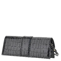 Croco-embossed leather 'Bambino' clutch