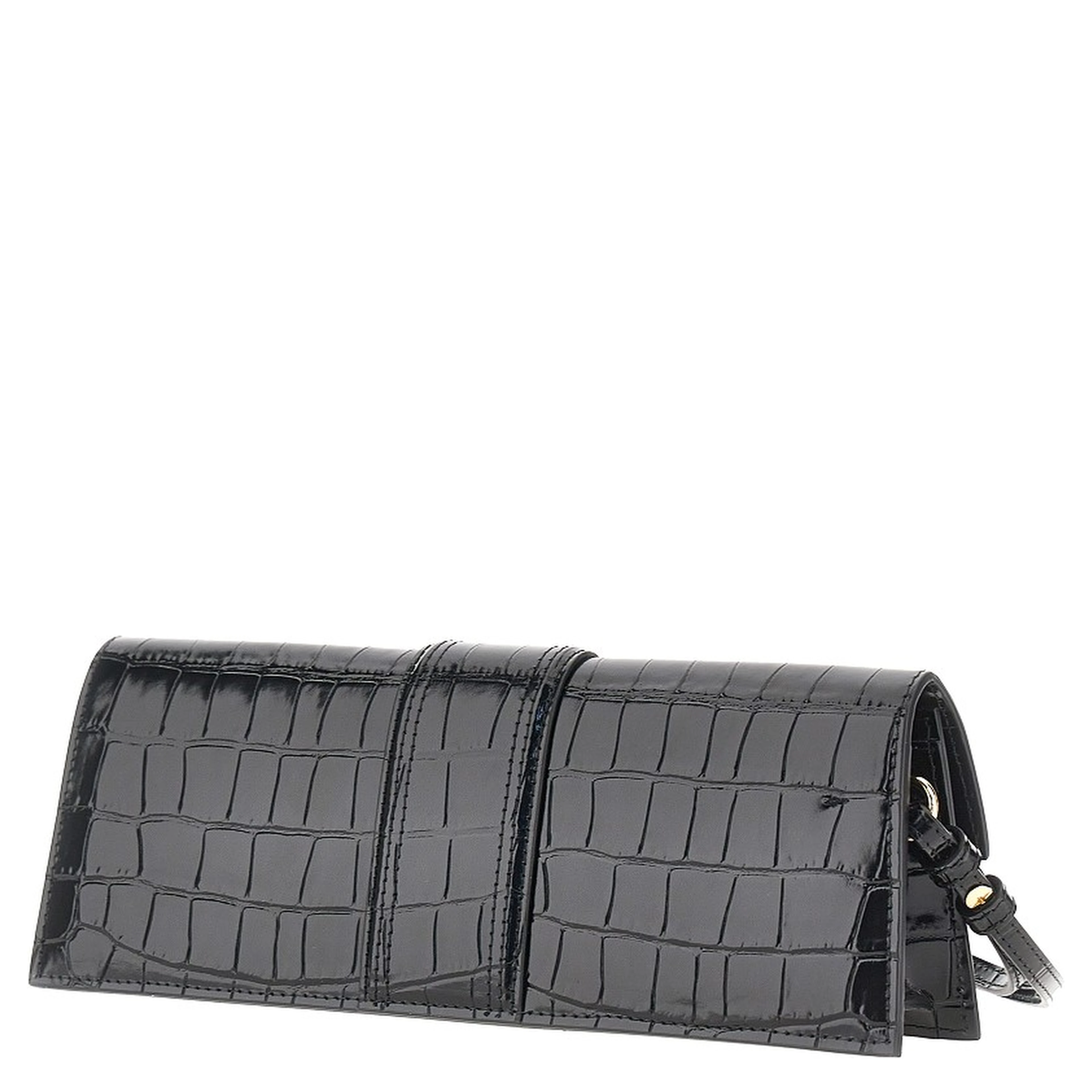 Croco-embossed leather 'Bambino' clutch