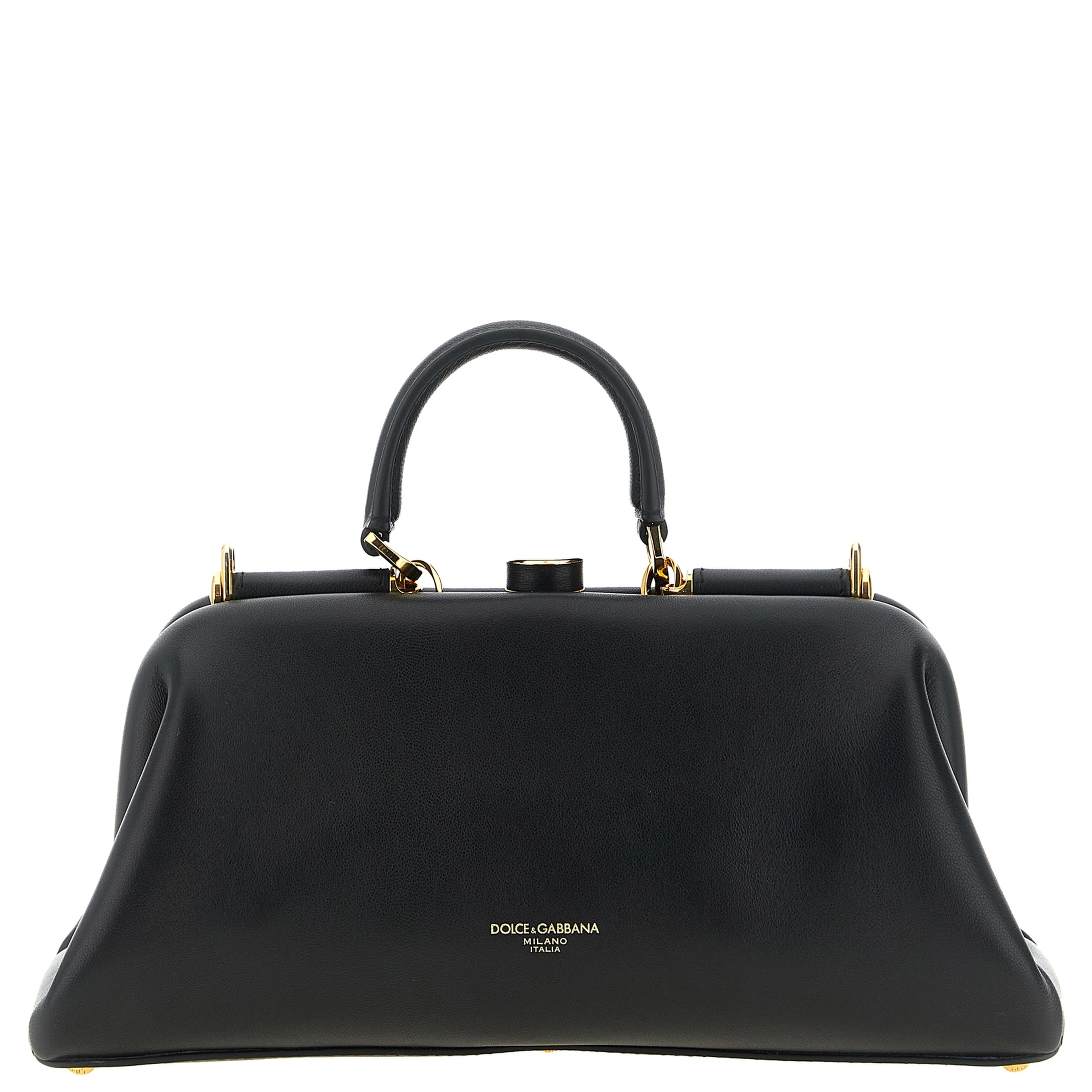 Black Lamb Leather Handbag