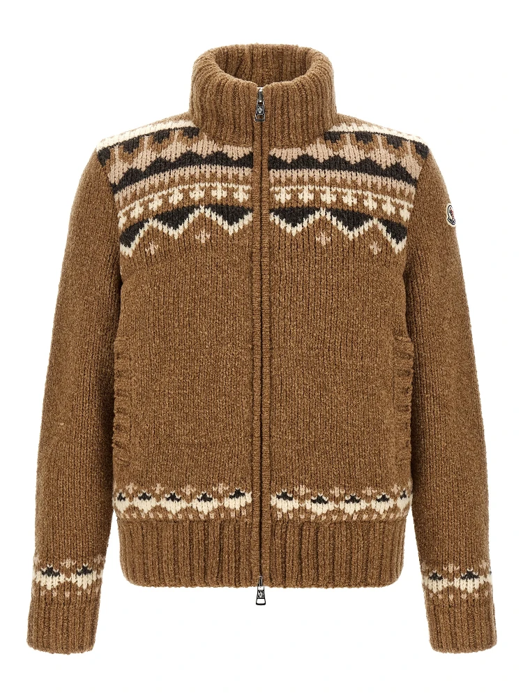 Brown Virgin Wool Cardigan