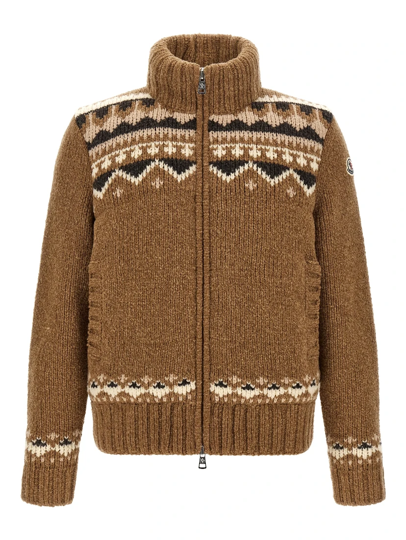 Brown Virgin Wool Cardigan