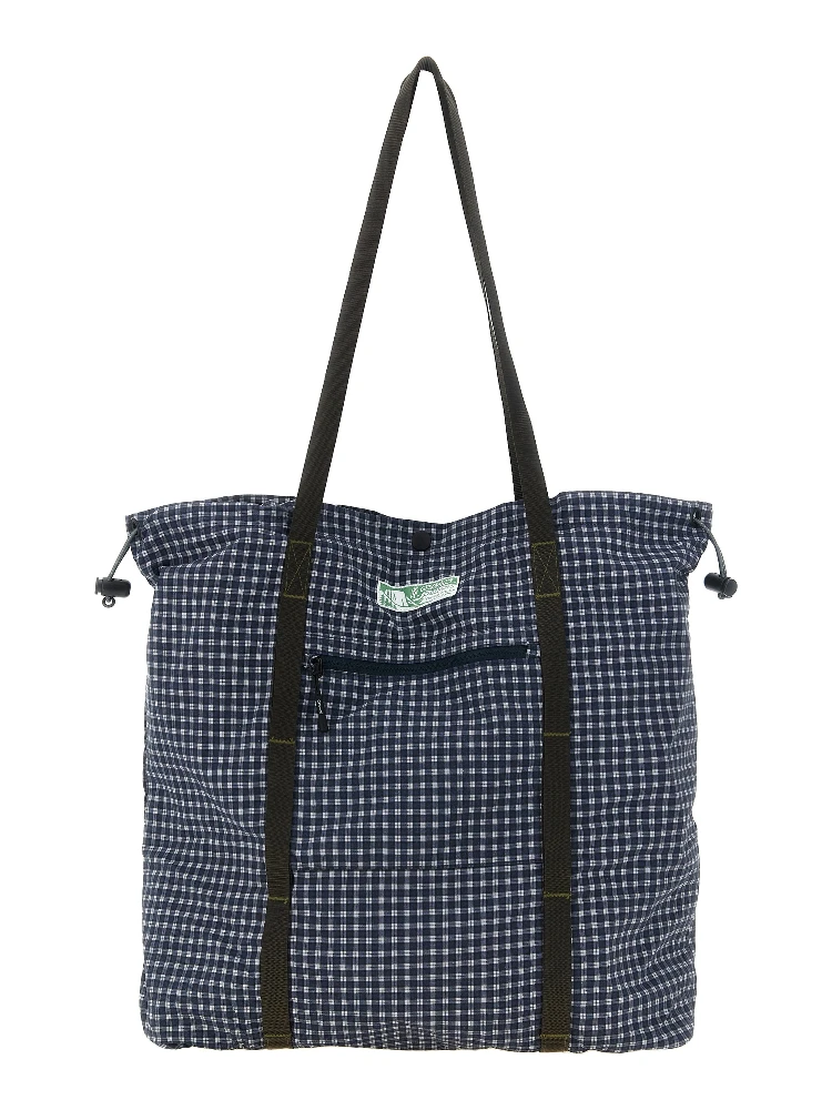 Blue Nylon Tote Bag