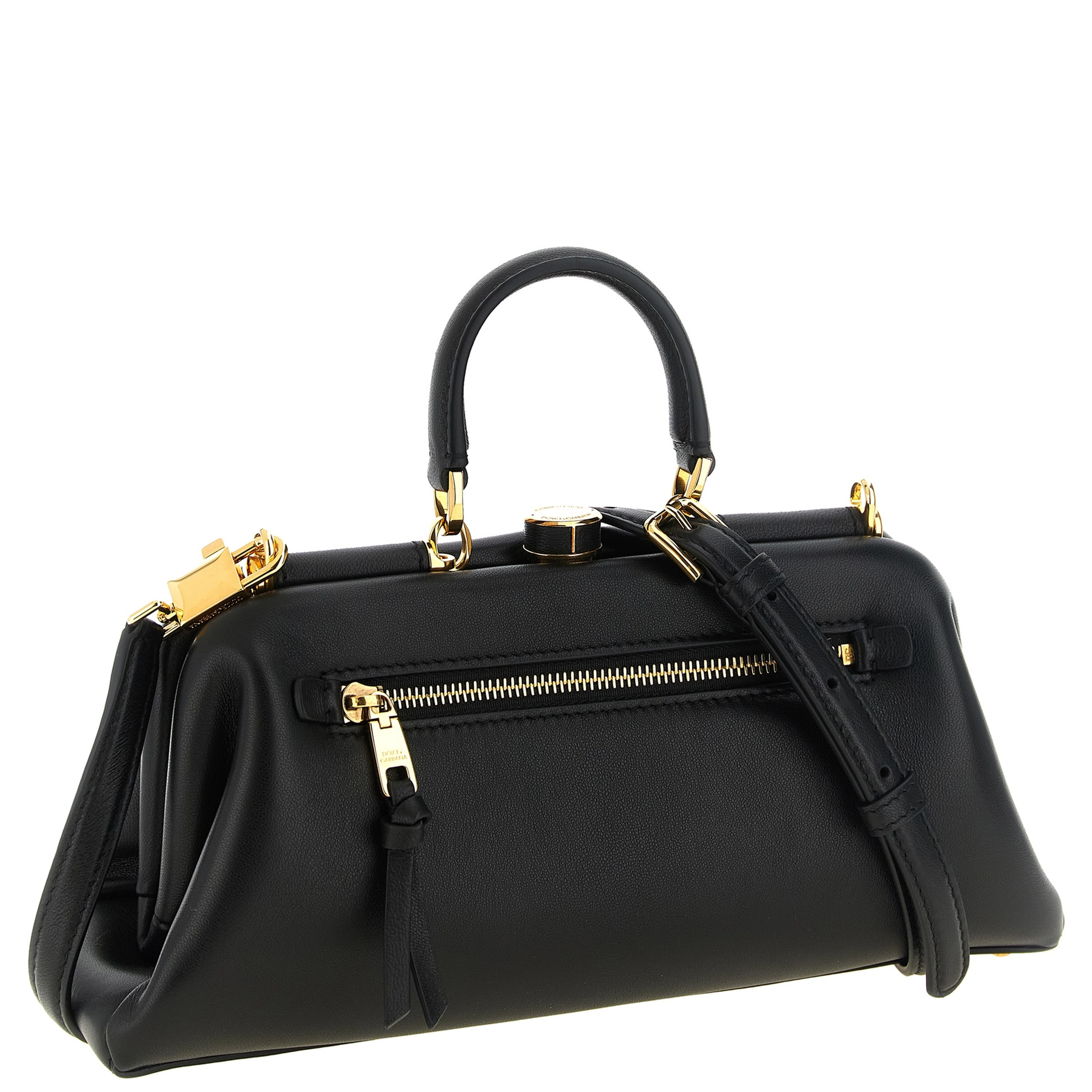 Black Lamb Leather Handbag