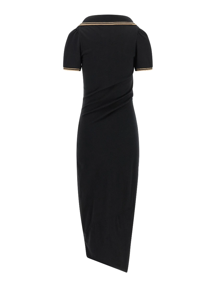 Black Cotton Midi Dress