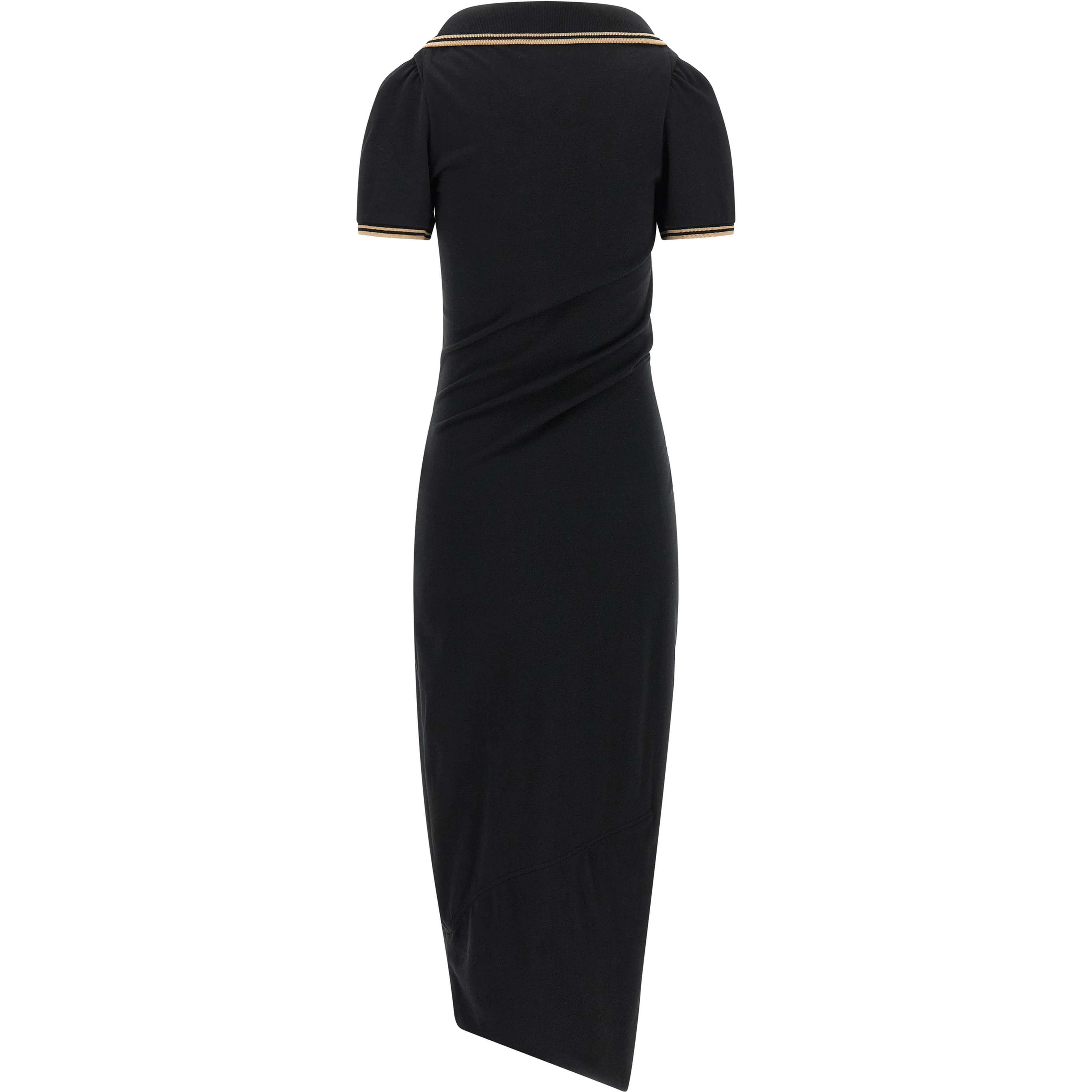 Black Cotton Midi Dress