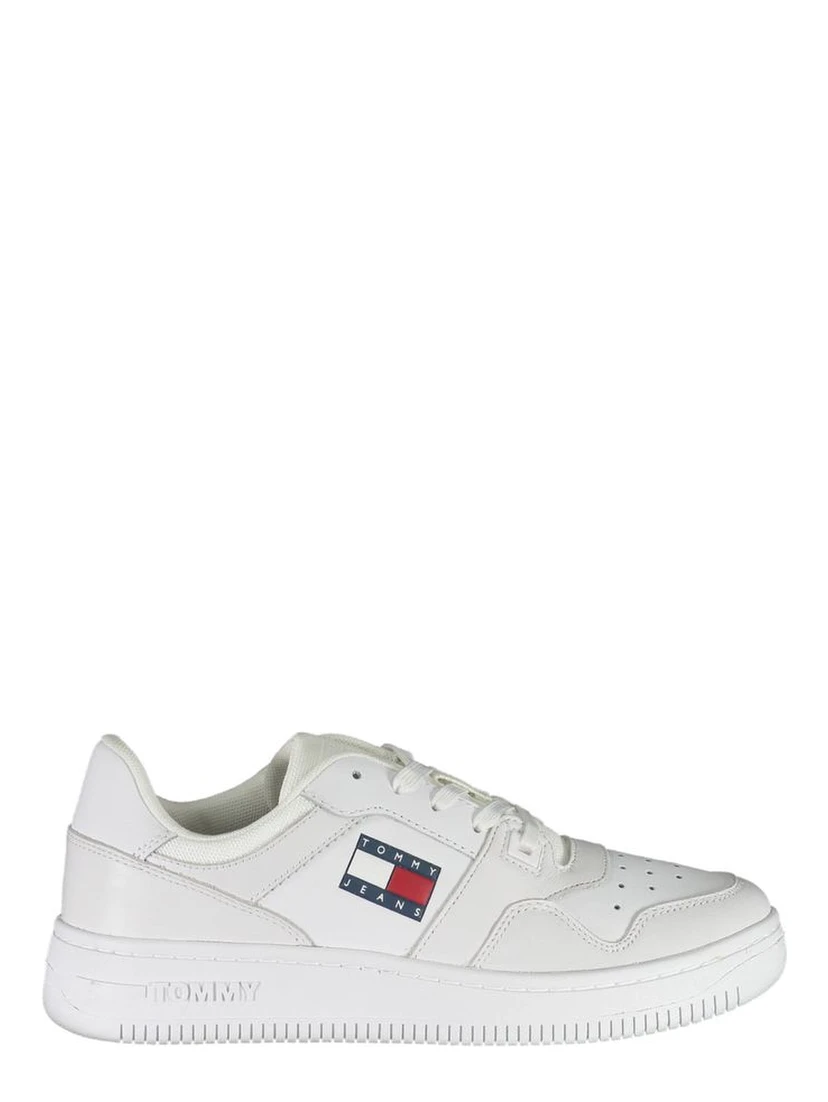 White Polyester Women's Sneaker