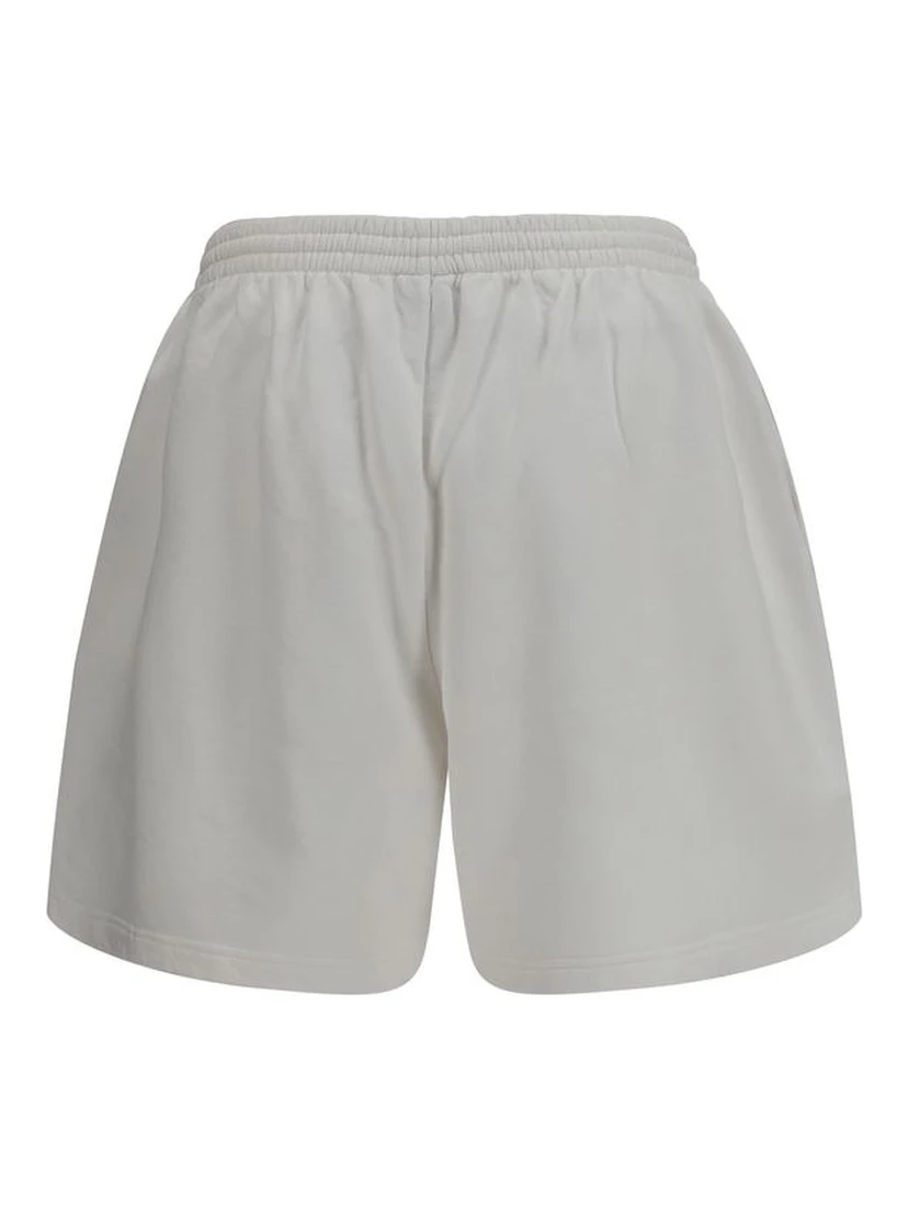 White Cotton Bermuda Shorts