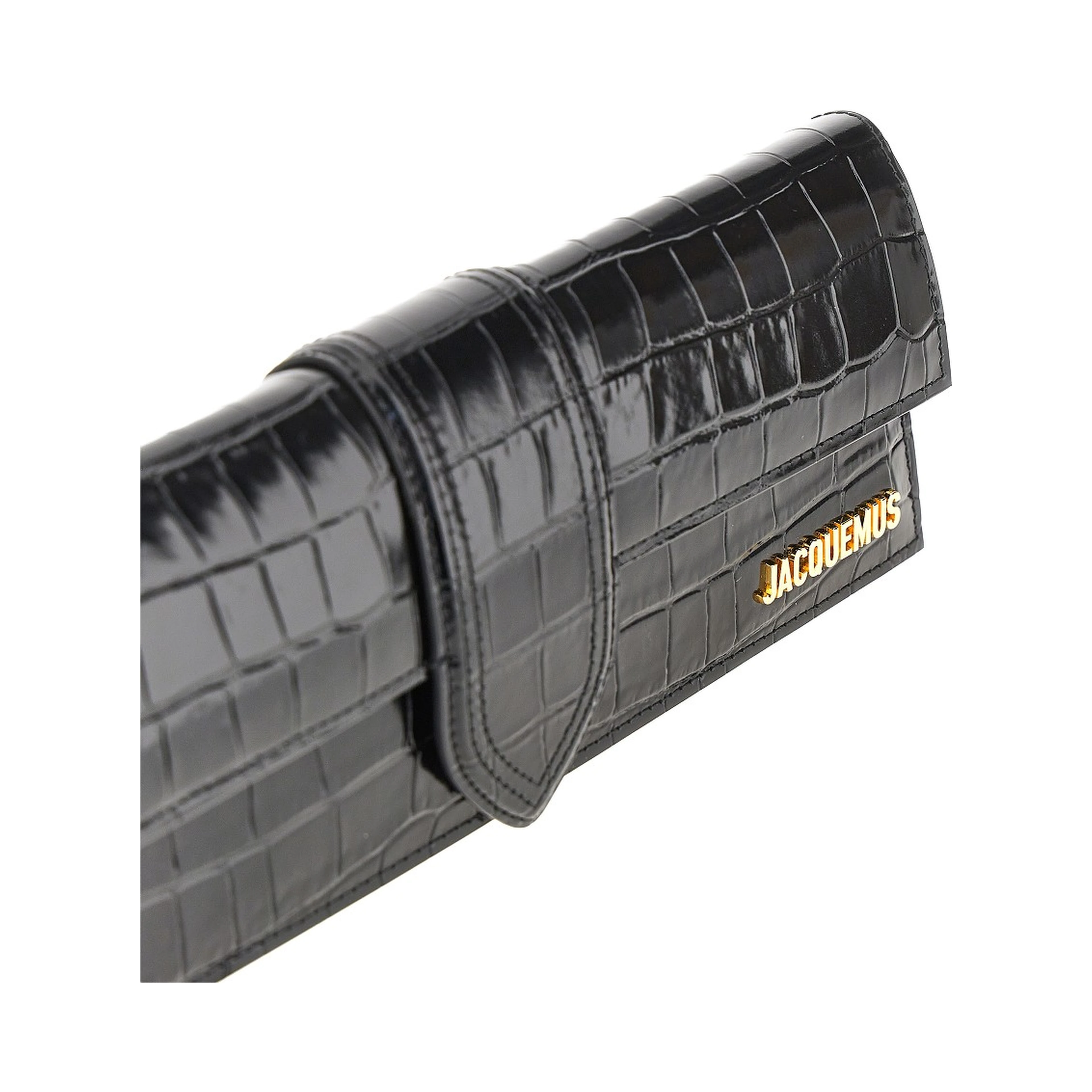 Croco-embossed leather 'Bambino' clutch