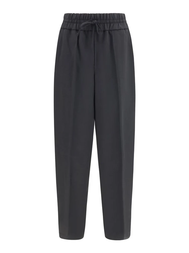 Black Wool Oves Aries Casual Pants