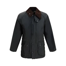 Black Cotton Full-Length Jacket