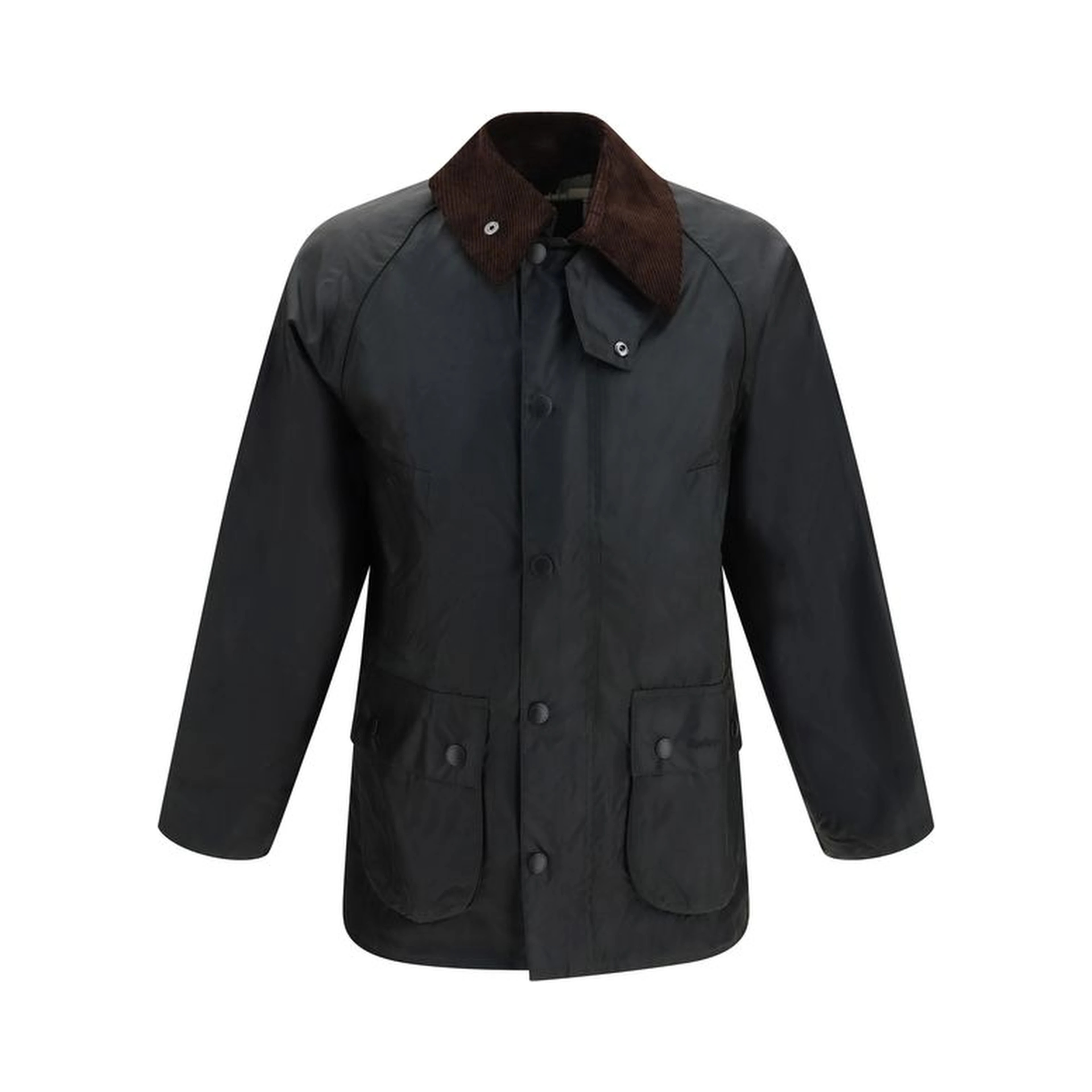 Black Cotton Full-Length Jacket