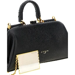 Black Lamb Leather Handbag