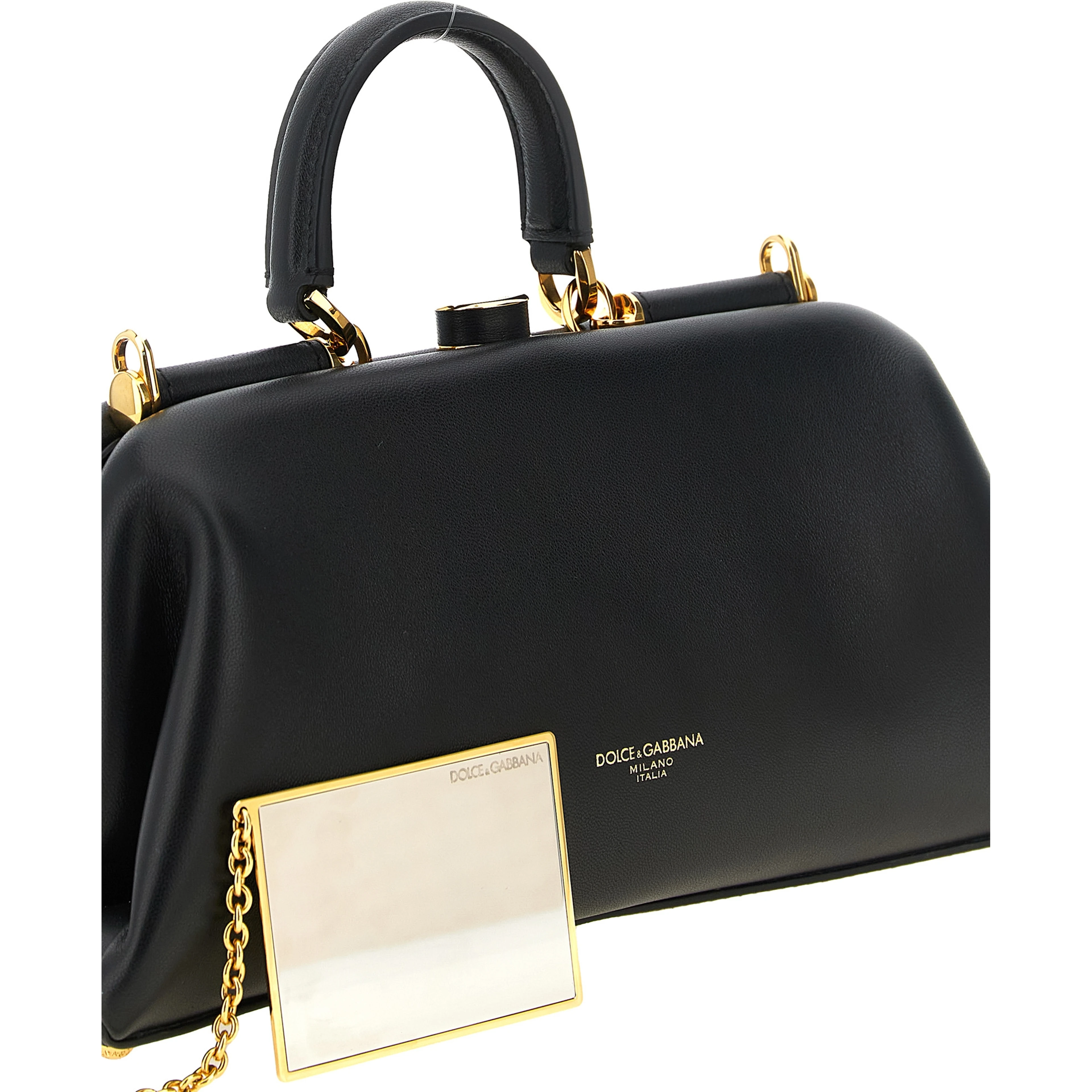 Black Lamb Leather Handbag