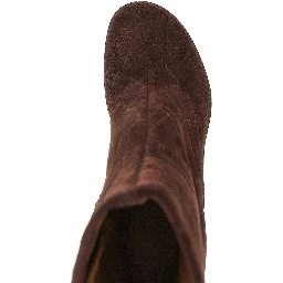 Croco-embossed leather ankle boots