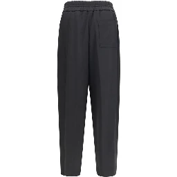 Black Wool Oves Aries Casual Pants