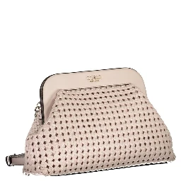 Pink Polyurethane Women's Handbag