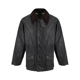 Black Cotton Full-Length Jacket
