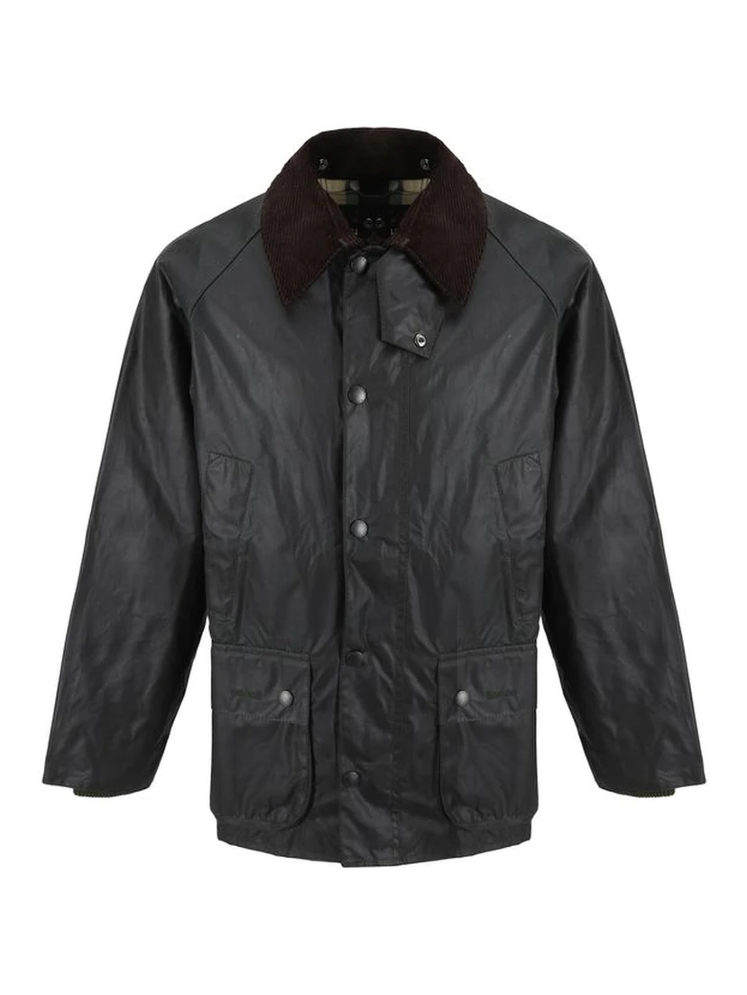 Black Cotton Full-Length Jacket