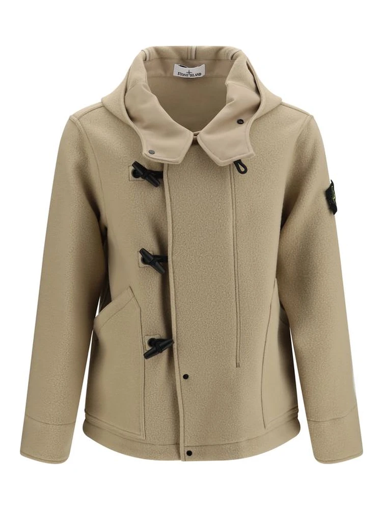 Beige Wool Oves Aries Full-Length Jacket