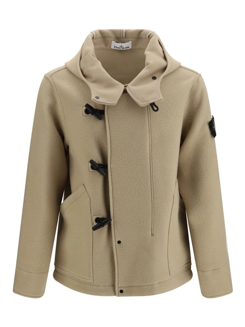 Beige Wool Oves Aries Full-Length Jacket