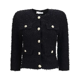Black Viscose Shell Jacket