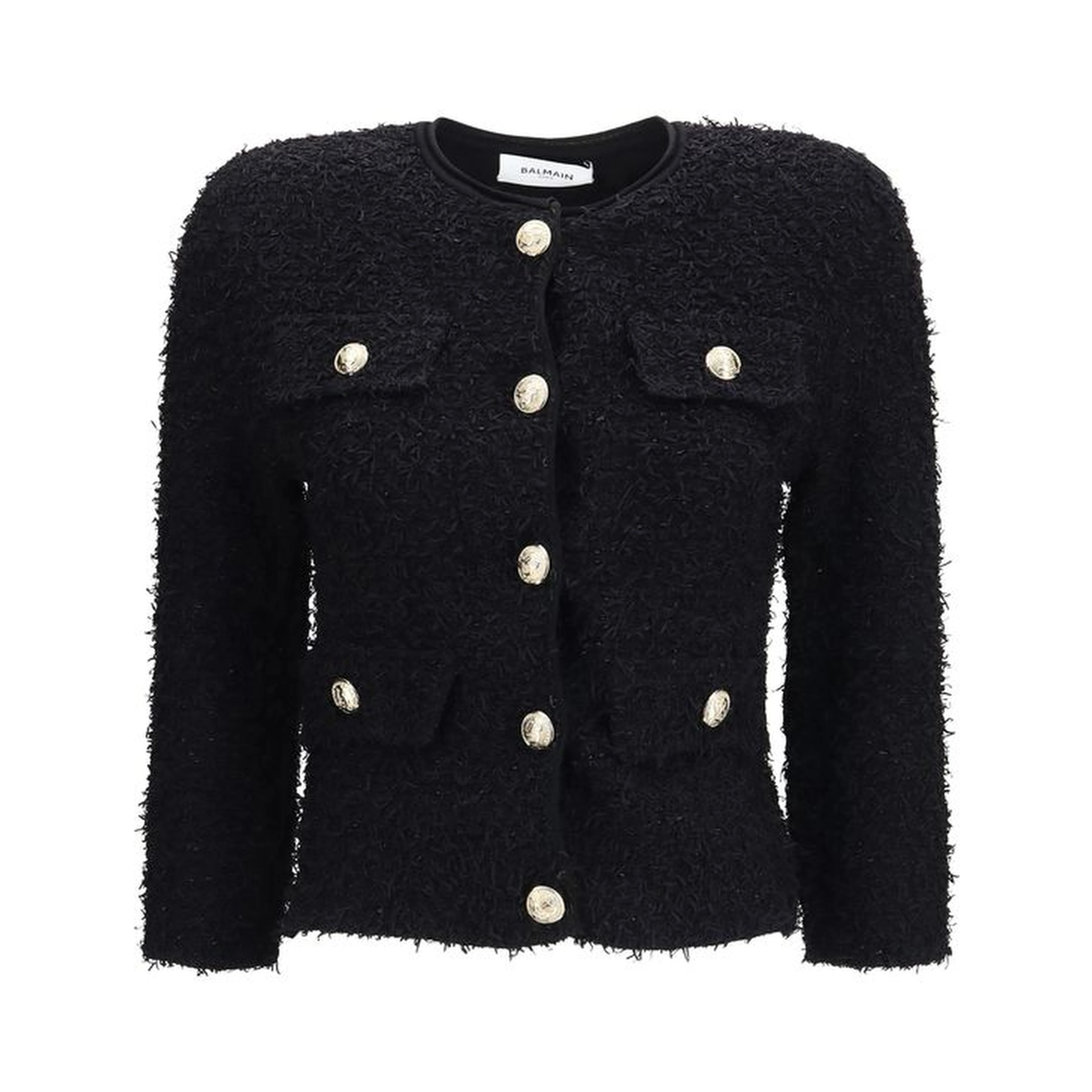 Black Viscose Shell Jacket