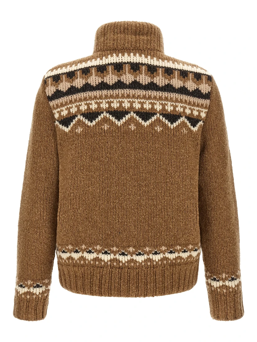 Brown Virgin Wool Cardigan